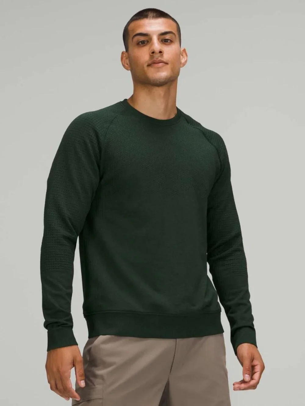 Lululemon Men's Engineered Warmth Merino Wool Thermal in Rainforest Green-XXL